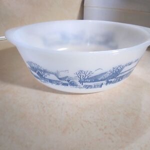 GLASBAKE Currier And Ives Caserole Dish, J-514 20T20